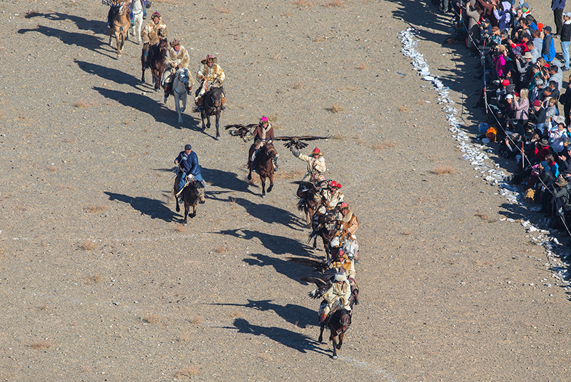 Aisholpan at the eagle festival mongolia 2018