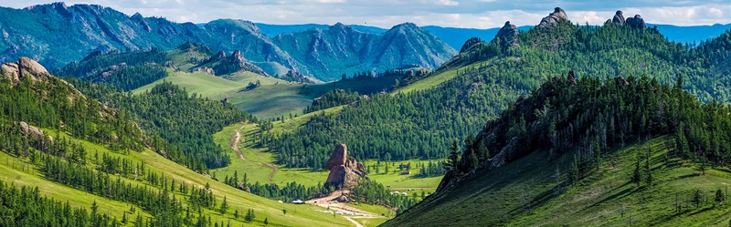 Terelj National Park – Mongolia’s scenic countryside and rocky landscapes.